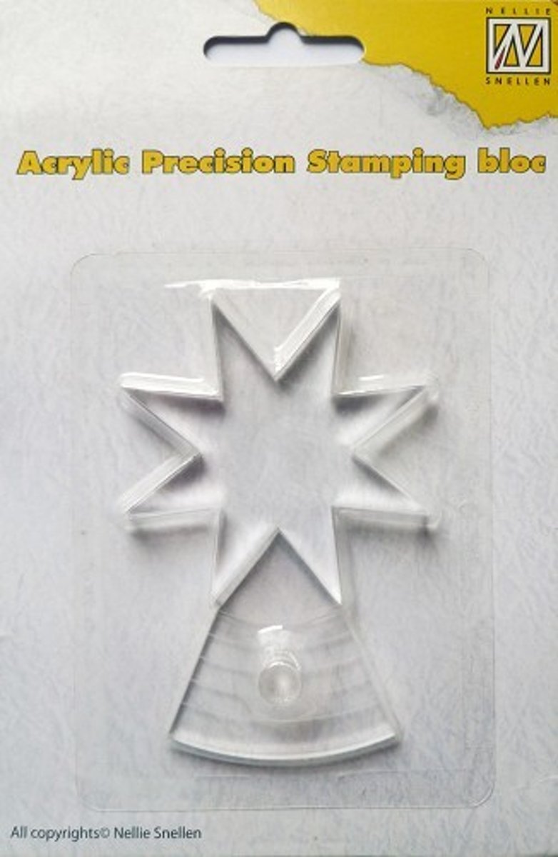 APSB001 Acrylic precision stamp bloc, 8mm A+4mm B with handle